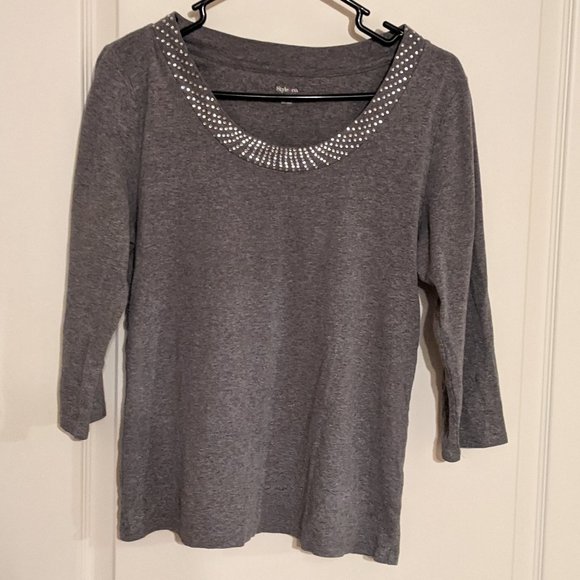 Style & Co. Tops - Gray Accented Blouse
